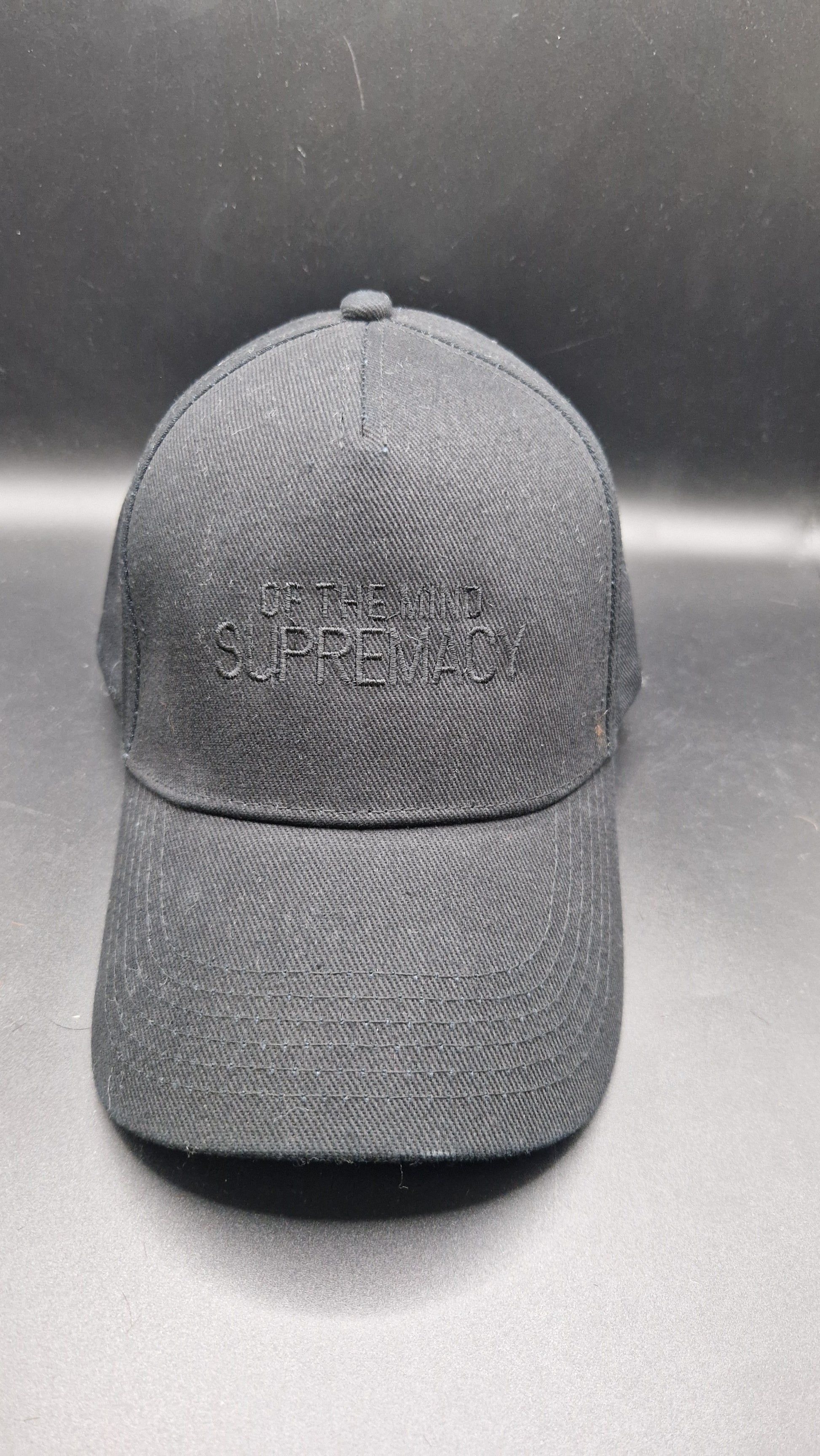 Black thread embroidered on a black baseball cap
Supremacy of the mind
Support Mental Health