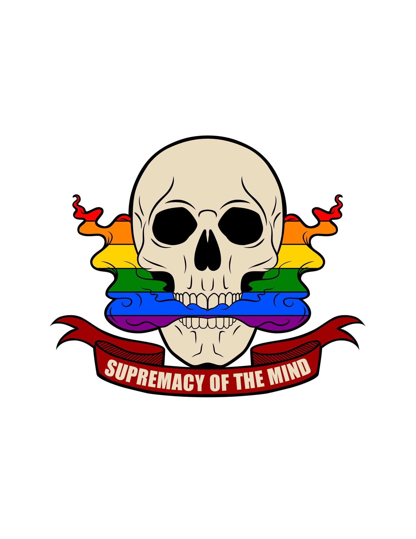 Supremacy of the mind
Support Mental Health
pride smoke skull design