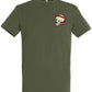 Supremacy of the mind T'shirt side skull with moustache emblem in Army green 