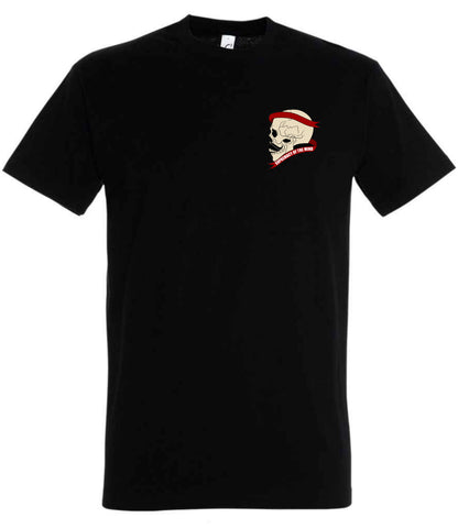 Supremacy of the mind T'shirt side skull with moustachel emblem in Black