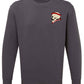 Supremacy of the mind organic crew neck sweater side skull with moustache in Grey