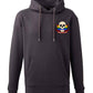 Supremacy in the mind Organic Hoodie with Smokin Pride skull emblem in Charcoal Grey