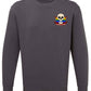 Supremacy of the mind organic crew neck sweater smokin pride skull in charcoal grey