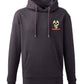 Supremacy in the mind Organic Hoodie with Snake skull emblem in Charcoal Grey