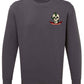 Supremacy of the mind organic crew neck sweater Snake skull in Charcoal Grey