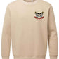 Supremacy of the mind crewneck sweater with combs emblem in sand