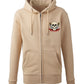 Supremacy of the mind full zip hoodie with skull motif in sand