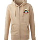 Supremacy of the mind full zip hoodie with skull smokin pride motif in sand