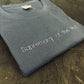 Supremacy of the mind Embroidered Collection T'Shirt in denim blue