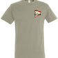 Supremacy of the mind T'shirt side skull with moustache emblem in Khaki