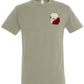 Supremacy of the mind T'shirt side skull with Roses emblem in khaki
