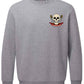 Supremacy of the mind crewneck sweater with combs emblem in marl grey