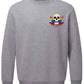 Supremacy of the mind organic crew neck sweater smokin pride skull in Marl Grey