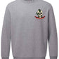 Supremacy of the mind organic crew neck sweater Snake skull in marl grey