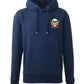 Supremacy of the mind organic hoodie with comb skull emblem in Navy