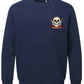 Supremacy of the mind crewneck sweater with combs emblem in navy