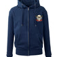 Supremacy of the mind full zip hoodie with skull motif in navy