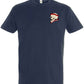 Supremacy of the mind T'shirt side skull with moustache emblem in Navy