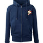 Supremacy of the mind full zip hoodie with skull motif in navy