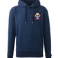 Supremacy in the mind Organic Hoodie with Smokin Pride skull emblem in Navy