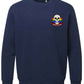 Supremacy of the mind organic crew neck sweater smokin pride skull in Navy