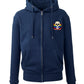 Supremacy of the mind full zip hoodie with skull smokin pride motif in navy