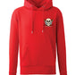 Supremacy of the mind organic hoodie with comb skull emblem in Red