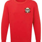 Supremacy of the mind crewneck sweater with combs emblem in red