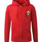 Supremacy of the mind full zip hoodie with skull smokin pride motif in red