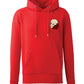 Supremacy in the mind Organic Hoodie with Roses skull emblem in Red