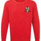 Supremacy of the mind organic crew neck sweater Snake skull in Red