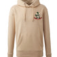 Supremacy in the mind Organic Hoodie with Snake skull emblem in Sand